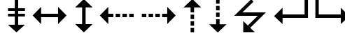 Пример написания цифр шрифтом Lucida Arrows