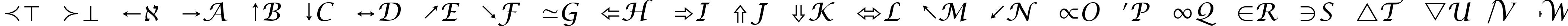 Пример написания английского алфавита шрифтом Lucida Bright Math Symbol