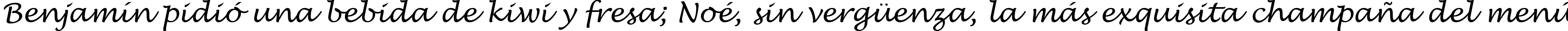 Пример написания шрифтом Lucida Handwriting Italic текста на испанском