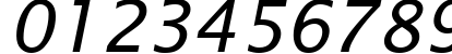 Пример написания цифр шрифтом Lucida Sans Italic