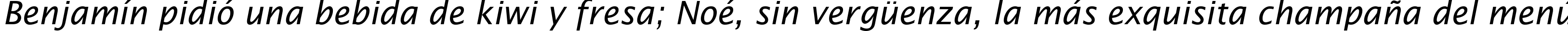 Пример написания шрифтом Lucida Sans Italic текста на испанском