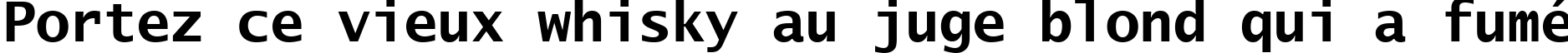 Пример написания шрифтом Lucida Sans Typewriter Bold текста на французском