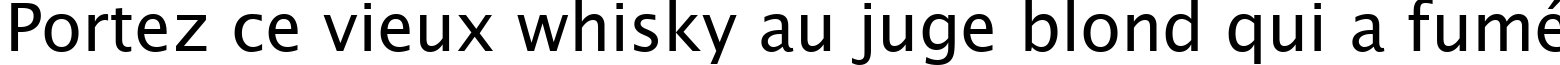 Пример написания шрифтом Lucida Sans Unicode текста на французском