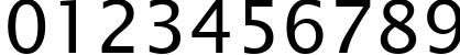 Пример написания цифр шрифтом Lucida Sans Unicode