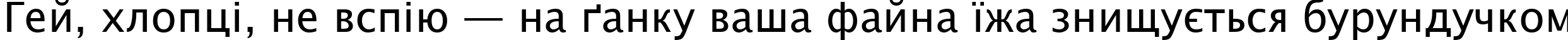 Пример написания шрифтом Lucida Sans Unicode текста на украинском