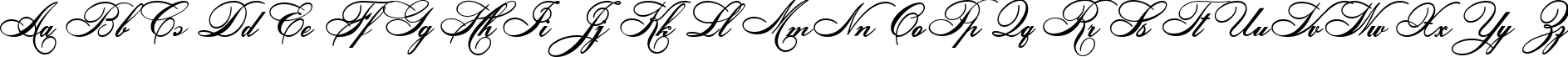 Пример написания английского алфавита шрифтом Ludvig van Bethoveen