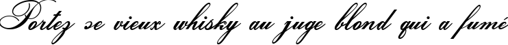 Пример написания шрифтом Ludvig van Bethoveen текста на французском