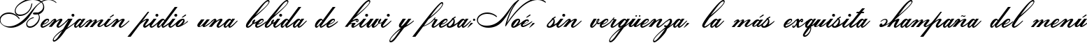 Пример написания шрифтом Ludvig van Bethoveen текста на испанском