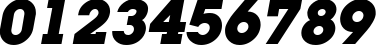 Пример написания цифр шрифтом Luga Bold Oblique