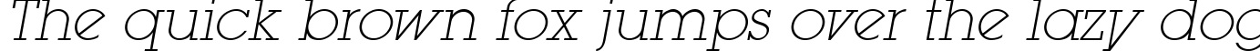 Пример написания шрифтом ExtraLight Oblique текста на английском