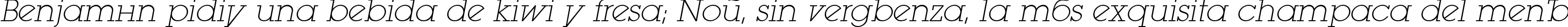 Пример написания шрифтом LugaExtraAd ExtraLight Oblique текста на испанском