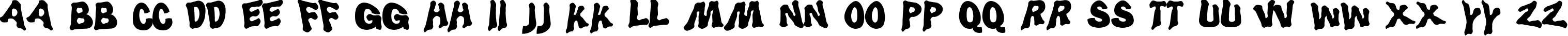 Пример написания английского алфавита шрифтом LuggerBug