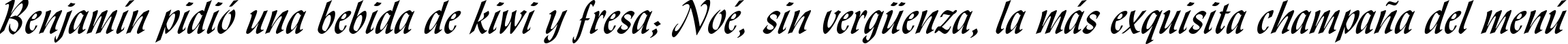 Пример написания шрифтом Lydian Cursive BT текста на испанском