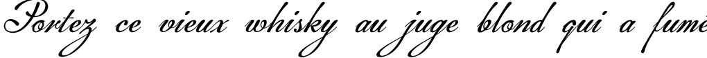Пример написания шрифтом Machia текста на французском