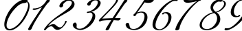 Пример написания цифр шрифтом Machia