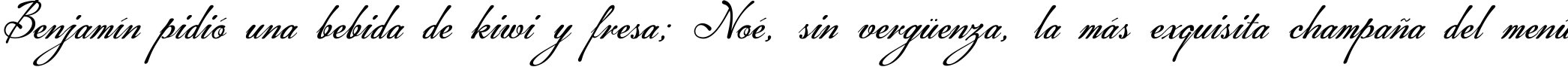 Пример написания шрифтом Machia текста на испанском