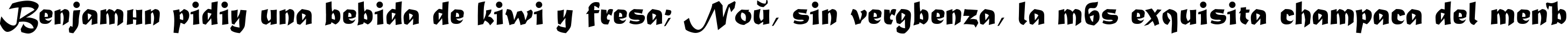 Пример написания шрифтом Madera текста на испанском
