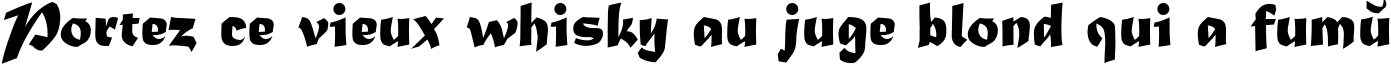Пример написания шрифтом Madera TYGRA текста на французском