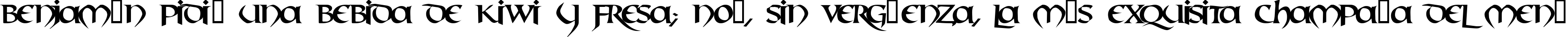 Пример написания шрифтом Mael текста на испанском