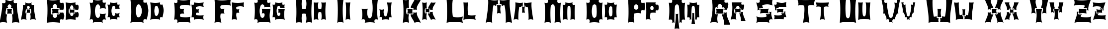 Пример написания английского алфавита шрифтом Mage