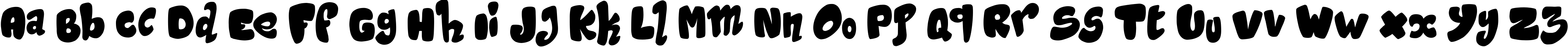 Пример написания английского алфавита шрифтом Magic Sound