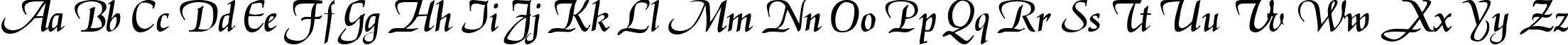 Пример написания английского алфавита шрифтом Magik
