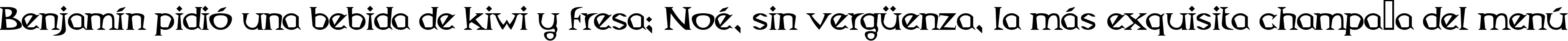 Пример написания шрифтом Magyar Serif текста на испанском