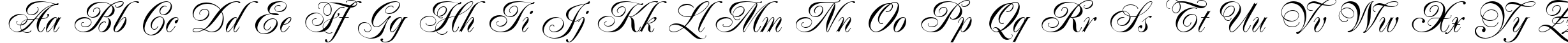 Пример написания английского алфавита шрифтом Majestic