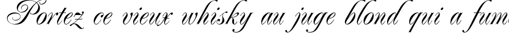 Пример написания шрифтом Majestic текста на французском