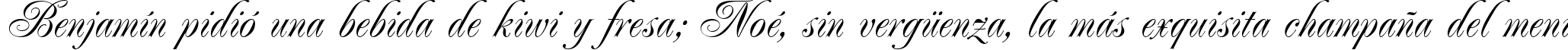 Пример написания шрифтом Majestic текста на испанском