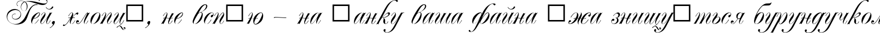 Пример написания шрифтом Majestic текста на украинском