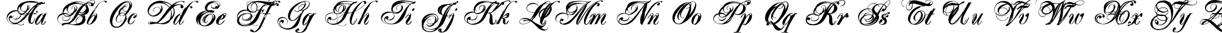 Пример написания английского алфавита шрифтом Majestic X