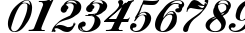Пример написания цифр шрифтом Majestic X