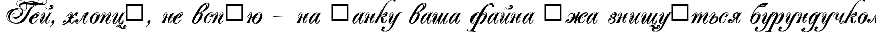 Пример написания шрифтом Majestic X текста на украинском