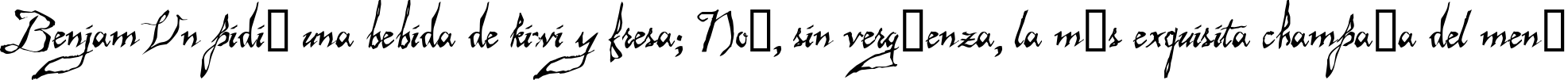 Пример написания шрифтом Malagua текста на испанском