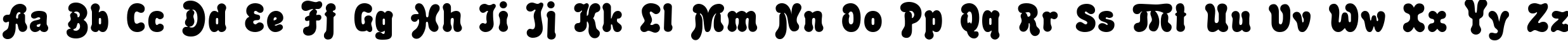 Пример написания английского алфавита шрифтом Malahit Bold