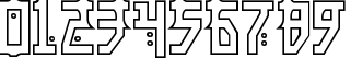 Пример написания цифр шрифтом Manga Hollow