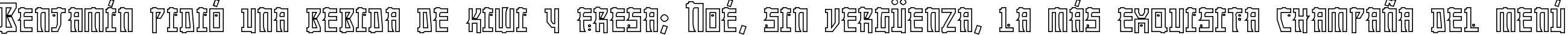 Пример написания шрифтом Manga Hollow текста на испанском