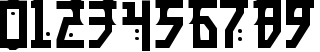 Пример написания цифр шрифтом Manga