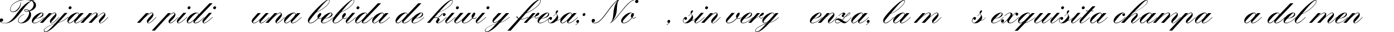 Пример написания шрифтом Manuscript текста на испанском
