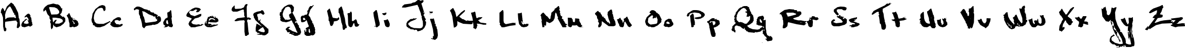 Пример написания английского алфавита шрифтом Marcusia