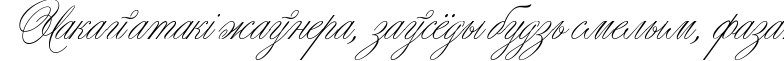 Пример написания шрифтом Margarita script текста на белорусском