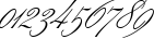 Пример написания цифр шрифтом Margarita script