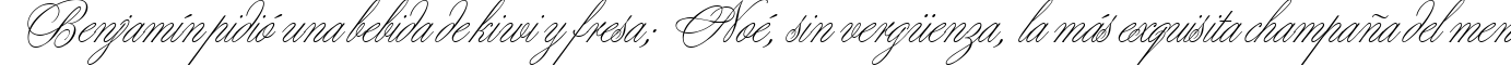 Пример написания шрифтом Margarita script текста на испанском