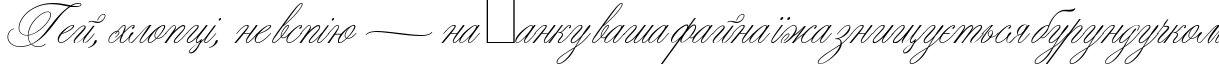 Пример написания шрифтом Margarita script текста на украинском