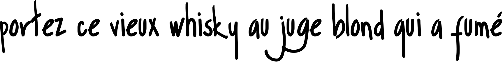 Пример написания шрифтом Margarosa текста на французском