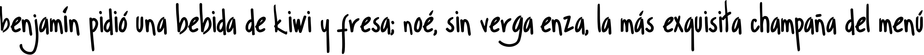 Пример написания шрифтом Margarosa текста на испанском