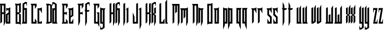 Пример написания английского алфавита шрифтом MargoGothic