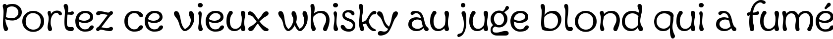 Пример написания шрифтом Margot текста на французском