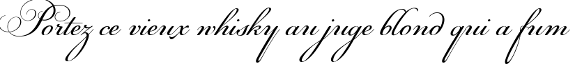Пример написания шрифтом Maria Antuanetta текста на французском